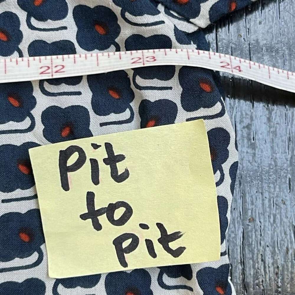 Anthroplogie Midi Dress Womens XL Blue Floral Boho Relaxed Party Tiered Peasant - Picture 12 of 16